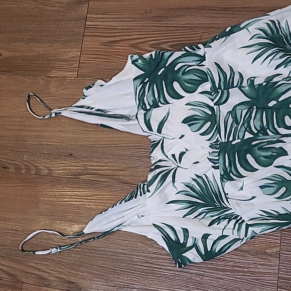 SANDY &SITropical Green and White Midi Dress for women zise m new dress casual. - Picture 14 of 16